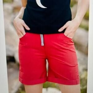 Zyia Active Not Just A Trail Shorts Red Cuff Hem  Women's Size XXL